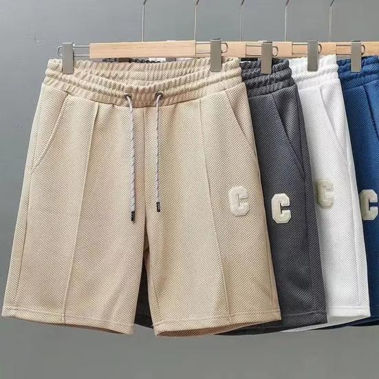 Мужские шорты с завязками на талии, однотонные, свободного кроя, быстросохнущие, спортивные шорты, прямые брюки длиной до колена