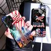 США Флаг Америки Чехол для мобильного телефона Samsung Galaxy S26 S25 S24 S23 S22 S21 S20 Note20 Plus FE Ultra Стеклянный Цветной Чехол