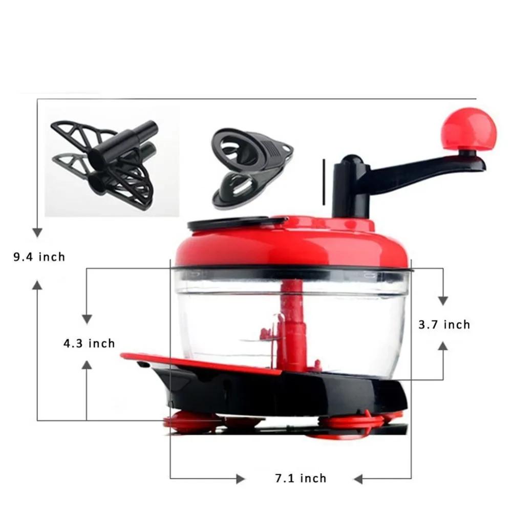 2L Kitchen Accessories Manual Food Processor Blender Potato Crusher Minced Meat Mincer Grinder Hand Vegetable Mixer Cutter