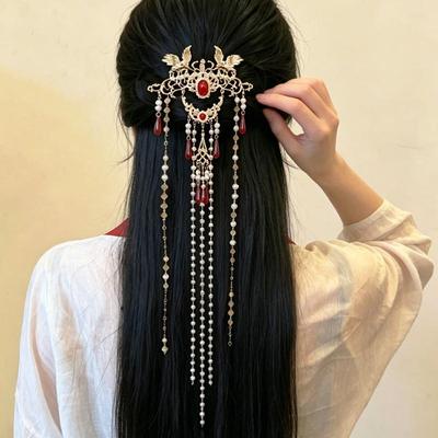 Кисточки Прессованные Hanfu Древний Стиль Зажимы для Волос Заколки для Прически Аксессуары для Волос Парные Заколки Набор из Трех Штук