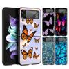 Z Flip 4 Phone Case for Samsung Galaxy Z Flip 3 5G ZFlip3 Flip3 Zflip Flip4 Black Hard PC Cover Butterfly Shell Coque Folding