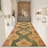 Persian Style Carpet Black Long Hallway Rug Non-slip Stairway Corridor Aisle Runner Rug Washable Living Room Decoration Mat