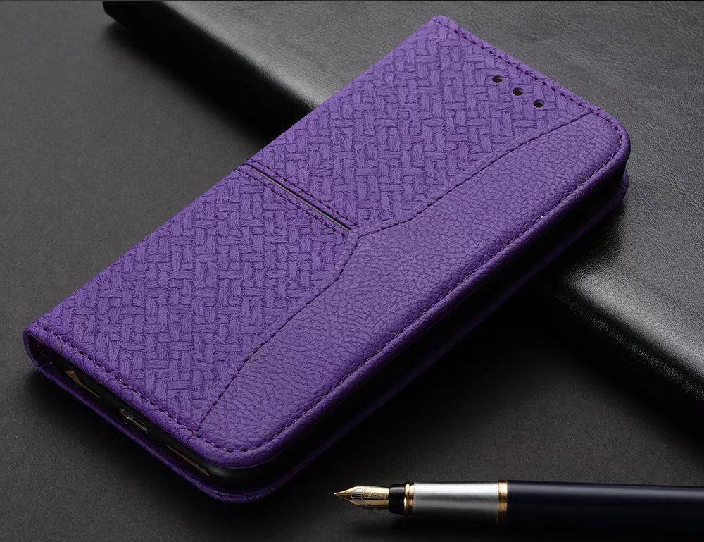 Кожаный чехол-книжка для Redmi 12T/12T Pro с держателем для карт и магнитной застежкой