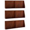 Retaining Wall 6 Pcs 60 X 12 X 30 Cm Weathering Steel Rust Look