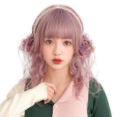 Парик Brightlara Lolita, с двумя хвостиками, розово-русый, с милым пучком, натуральные готические локоны в стиле лолита, lw3002-TRT