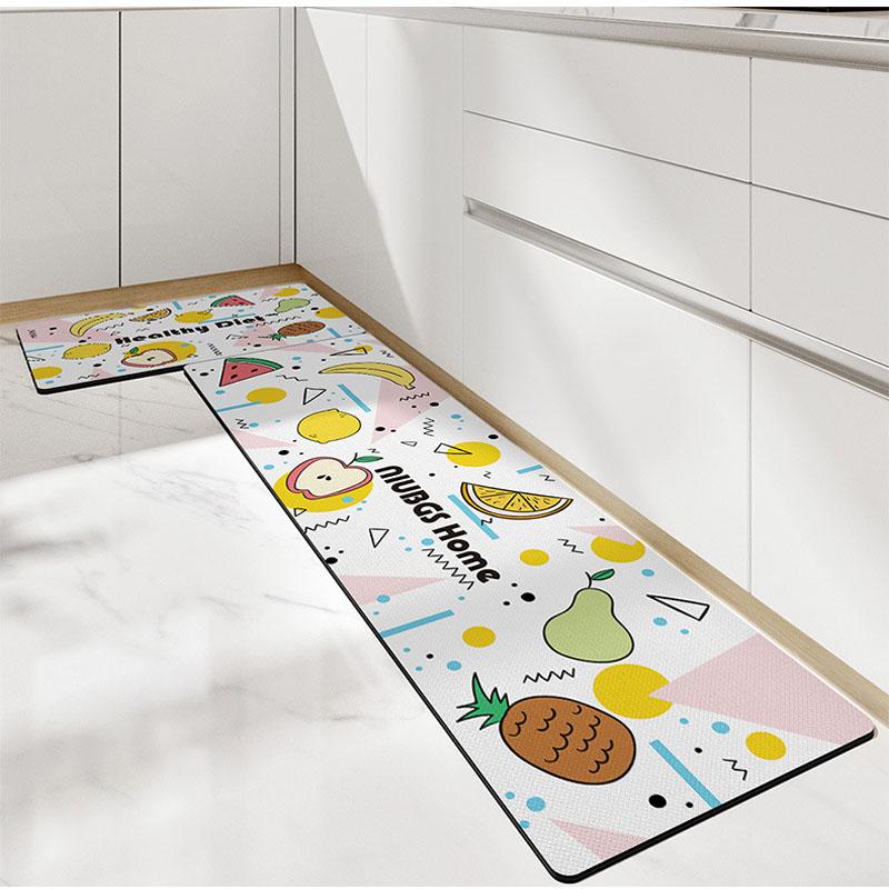 1pcs PVC Kitchen Carpet Waterproof Oilproof Leather Kitchen Carpet Rug Anti Fatigue Non Slip Floor Mat Doomat Tatami Mats Tapete