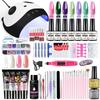 54/36W Lamp Nail Tools Sets For Gel Polish Set For Manicure Nails Art Semi Permanent Gel Varnishes Lacquer Poly Acrylic Gel Kit