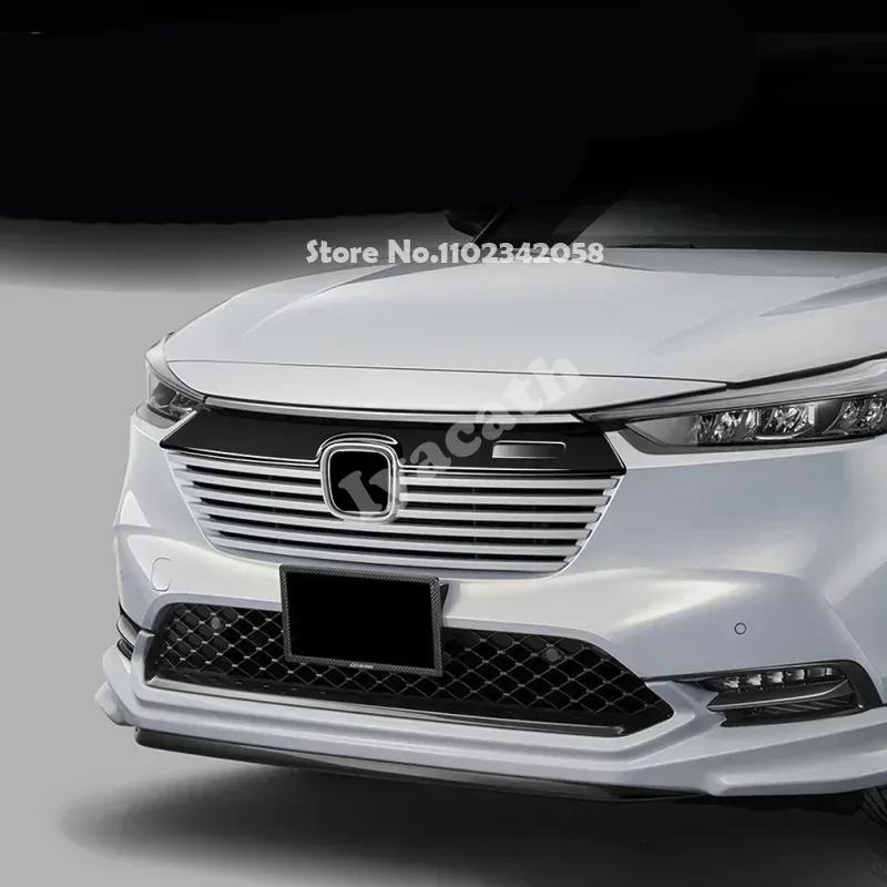 АБС Черный Для Honda Vezel E:HEV HRV   Автомобиль Передний Капот Бампер Крышка Капота Решетка Крышка Отделка   Передняя крышка отделка