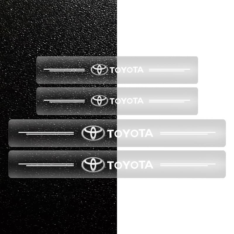 Car Threshold Sticker Scratch Resistant Transparent Film Protector for Toyota Rav4 Camry Prius TRD Venza GR Prado Aqua Hilux