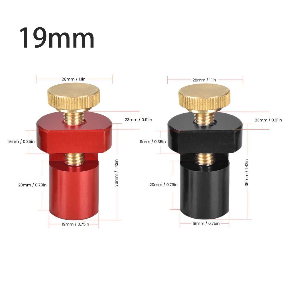 2 PCS Aluminum Alloy MFT Stops 3/4-Inch Auxiliary Clamp Workbench Accessories  for Woodworking