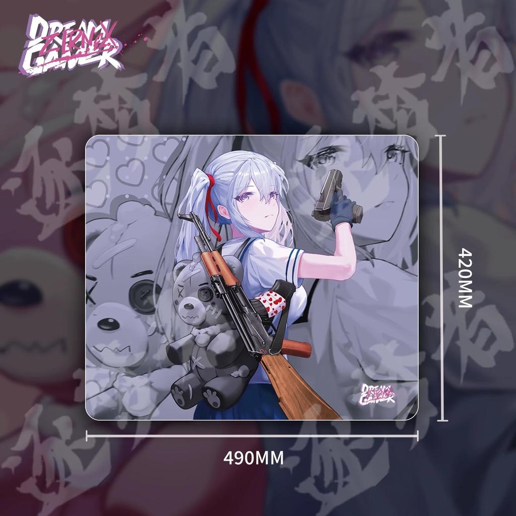 ZIRNEX x DreamGamer REINA Miyauchi Rema Black Gaming Mouse Pad, Authentic Control Balance Type (Gray)