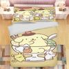 Мультяшное одеяло с помпонами Pompompurin, полиэстер, милый принт, мягкое постельное белье, на заказ, для дома, инопланетянин, детская спальня, одеяло, подарок для детей