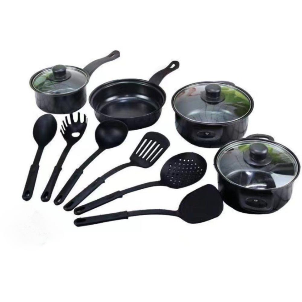 13pcs Non Stick Cookware Set Spatula Kitchen Cooking Set Durable Wok Stockpot Frying Pan Household