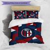 Bologna FC Printed 3PCS Bedding Set Breathable Duvet Cover with Pillowcases Decorative Bed Linen for Bedroom Home