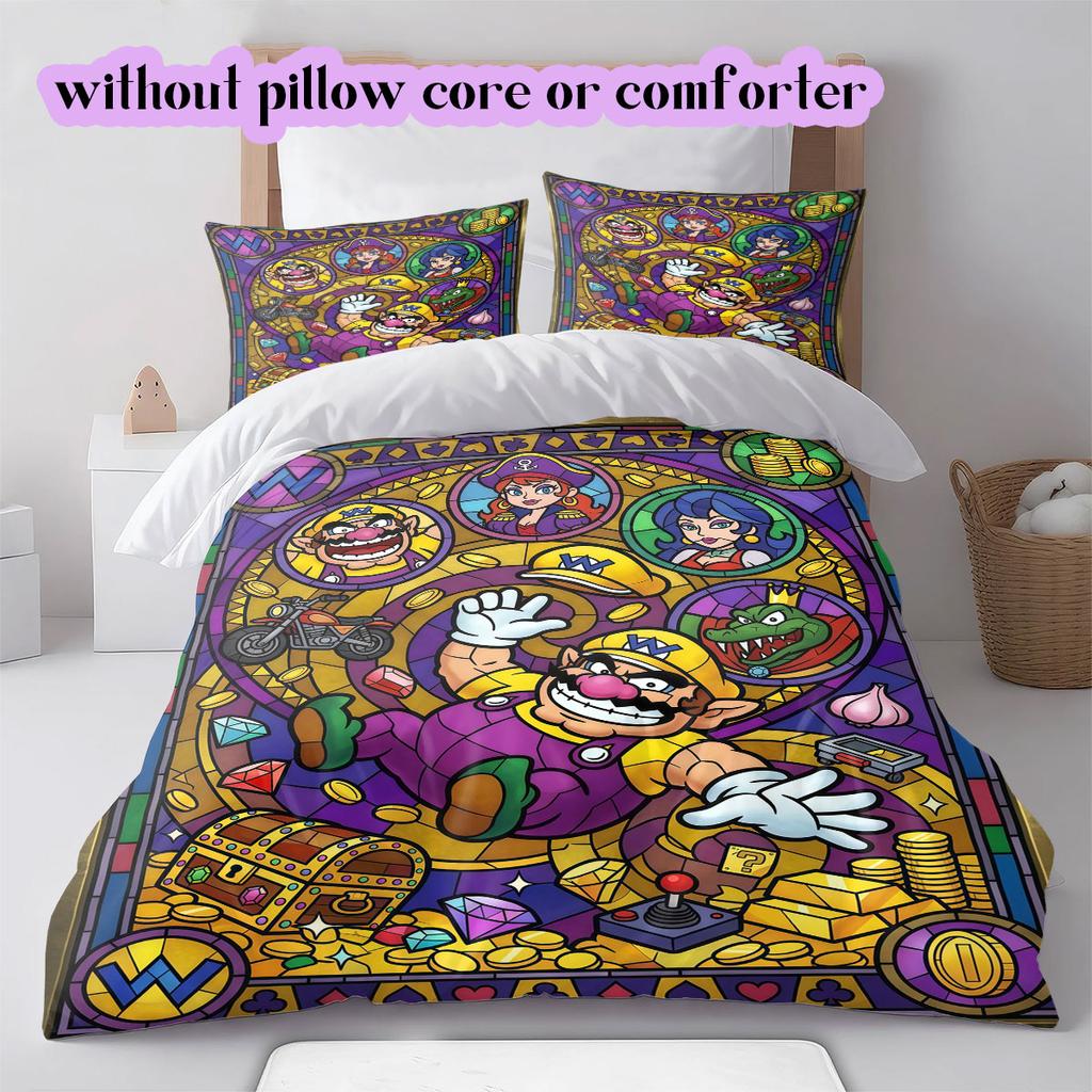 Mario anime character Soft and Comfortable Duvet Cover, Children's Bedding Set Gift, Extra Large Size, Various Sizes Available