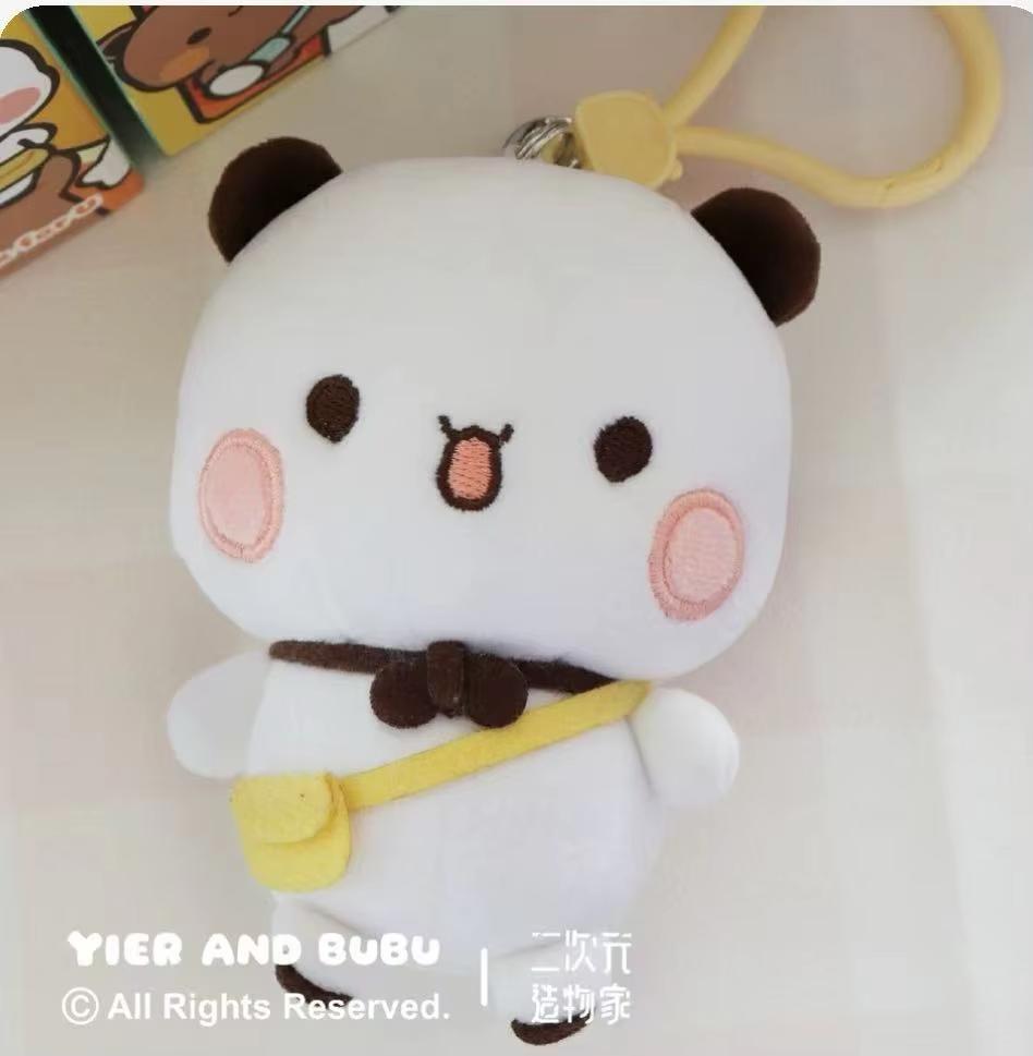New Little Bear and Yier Short Plush Pendant Dolls Cute Cartoon Panda Bear Backpack Pendant Couple Gifts Bag Charm