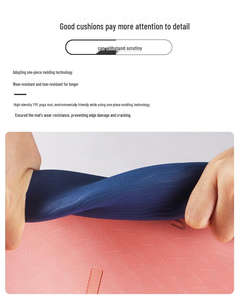 Thickened Non-Slip Fitness and Yoga Mat for Home Use – Extra Wide and Long for Men and Women