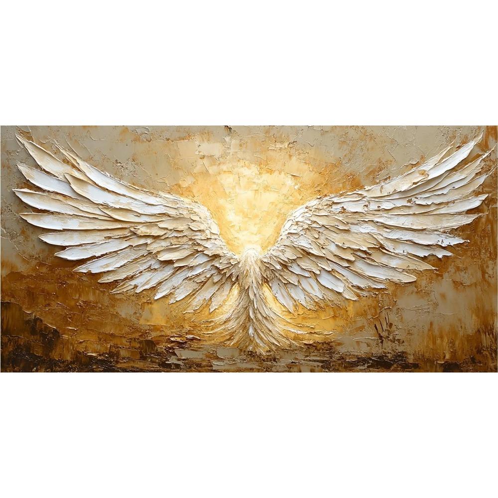 Abstract Angel Wings Canvas Painting Vintage Wall Art Black and White Wings Poster Print For Bedroom Living Room Home Decor