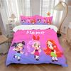 Custom Name kpop cartoon Girl Bedding 3 Piece Set HD Print Duvet Cover Pillowcases for Teens Adult Bedroom Decoration