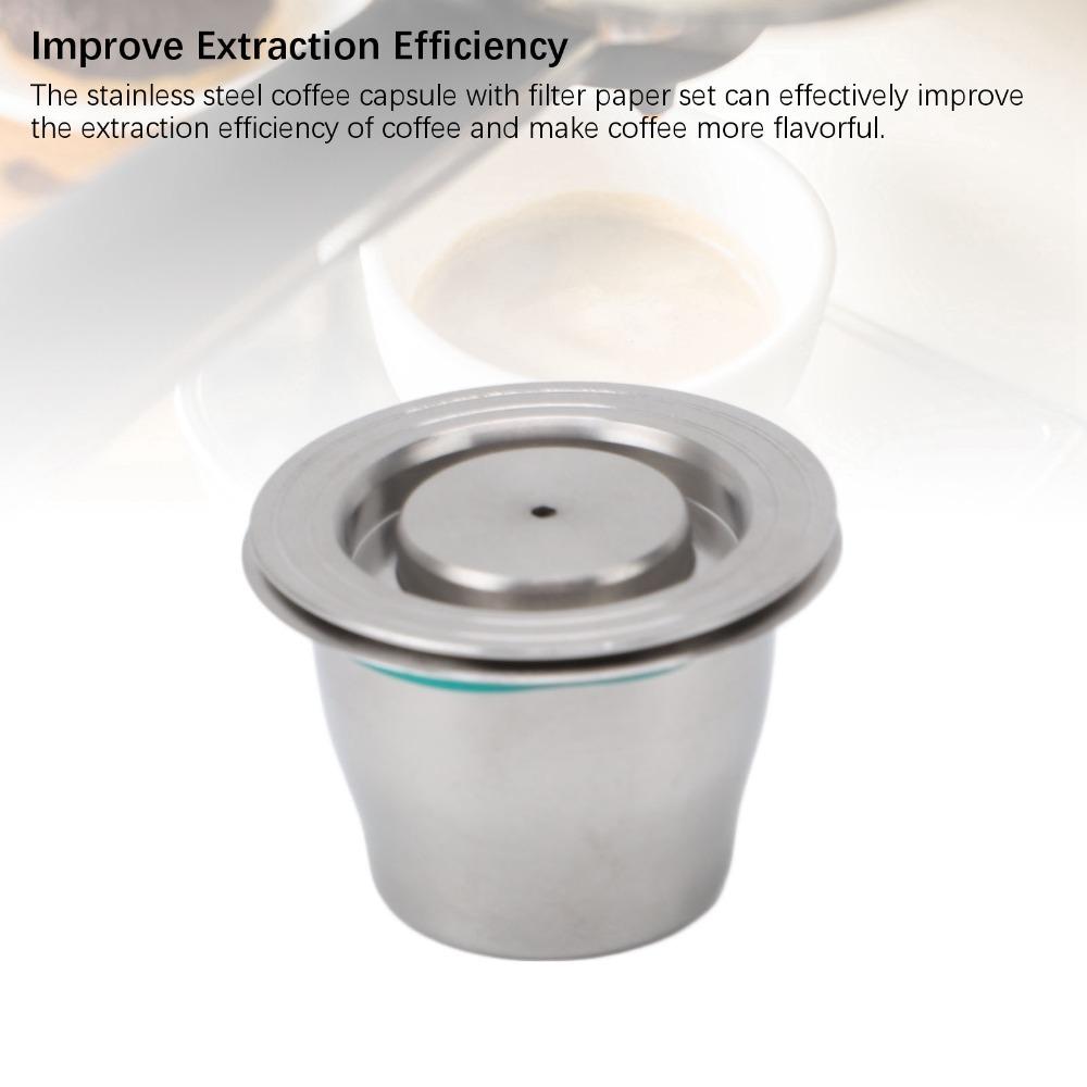 With Filter Paper Stainless Steel Coffee Pod Reusable Design Reusable Coffee Pod For Coffee Lovers