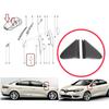 ESP1133 Side Wing Exterior Mirror Triangle Fender Corner Plastic Cover Set for Renault Megane MK3 Fluence 638750012R 638740012R