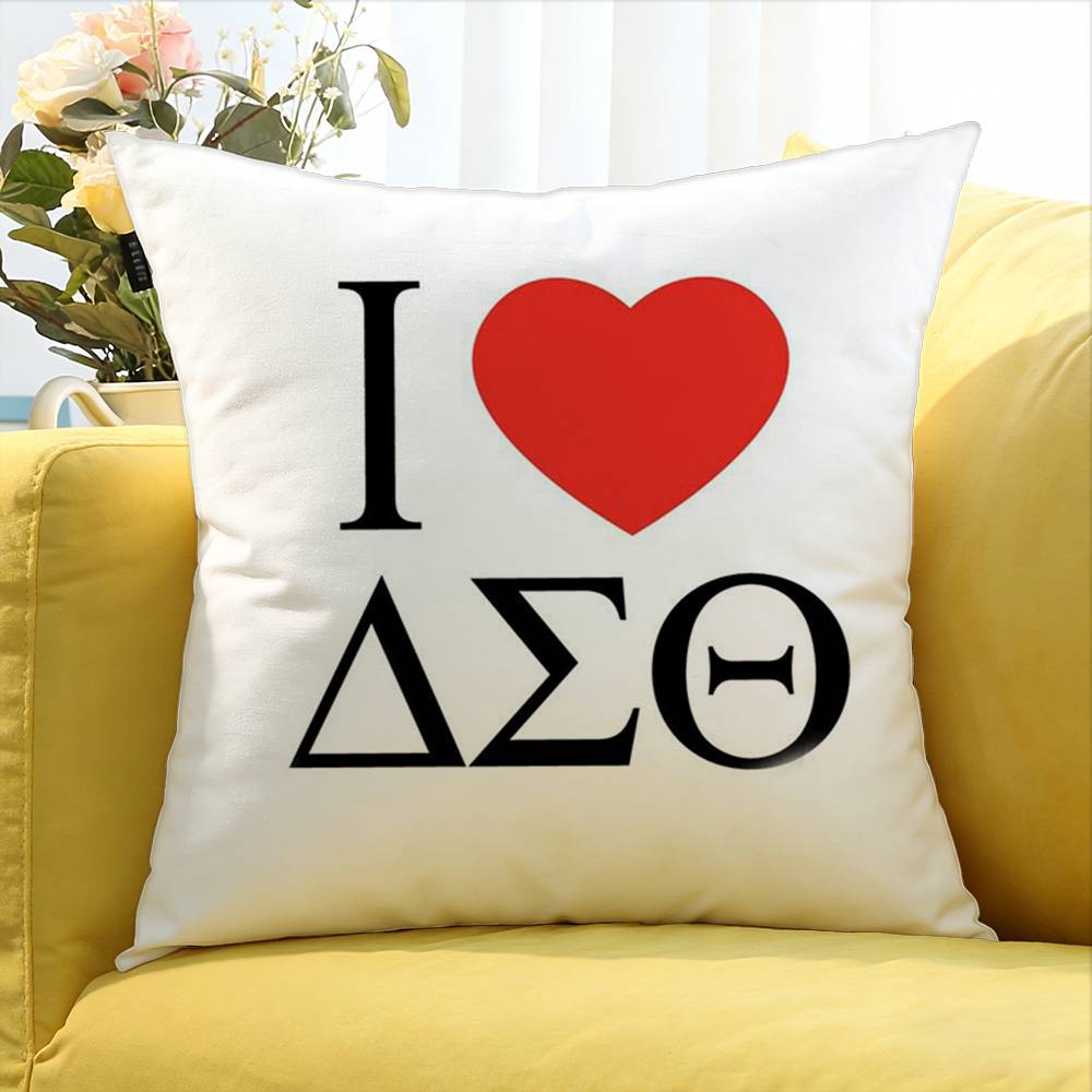 DDelta Sigma Theta World Various Sizes Square Pillow Case For Car Home Bedchamber Decor