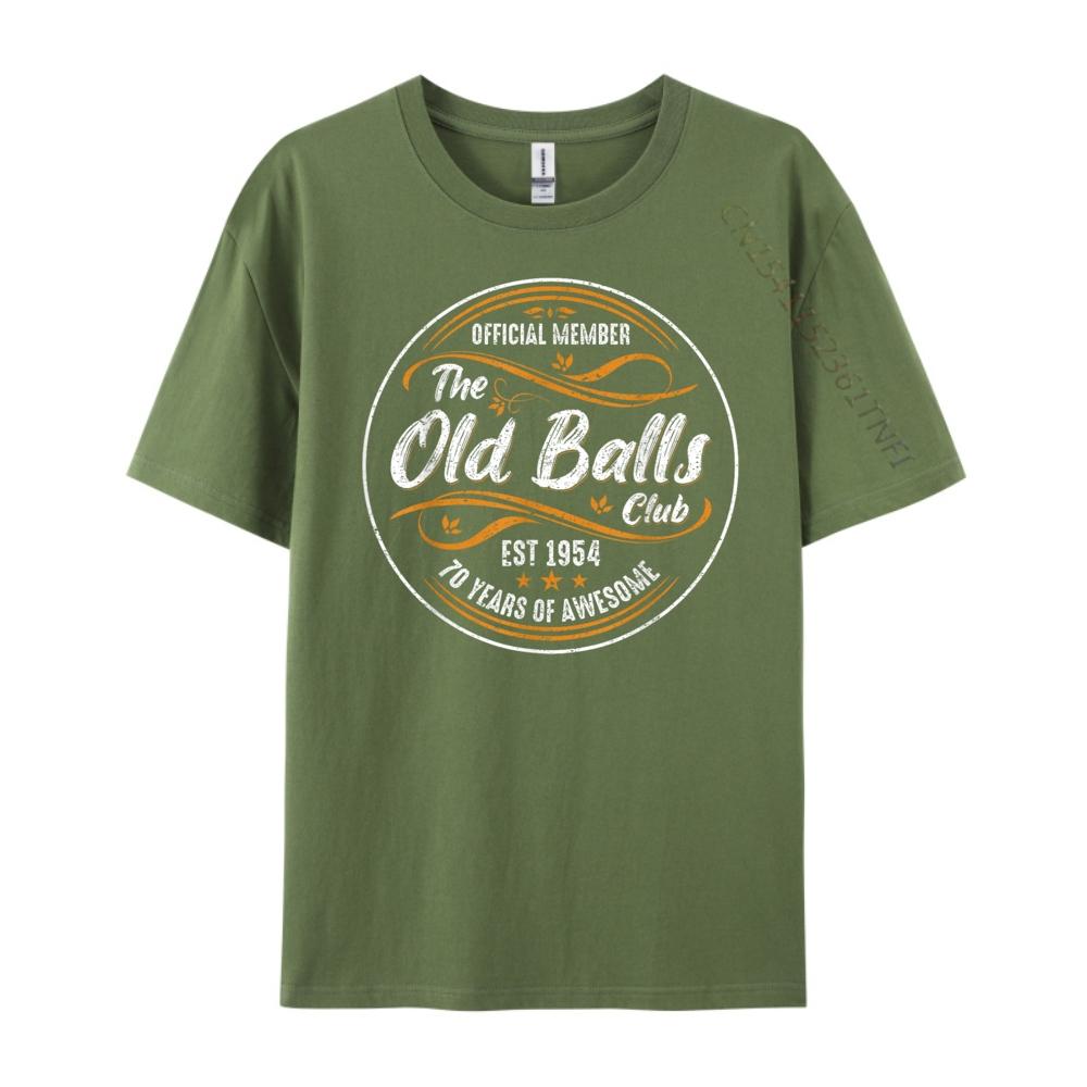Vintage Old Balls Club 70 Years Old 70th Birthday 1954 Funny Luxury T Shirt Mens Shirts Leisure