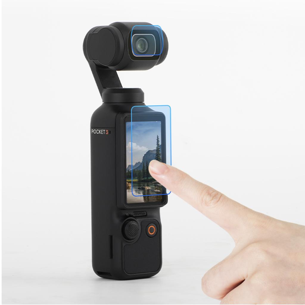 Tempered Glass for Lens and Screen for DJI Osmo Pocket 3 - 4 Pcs