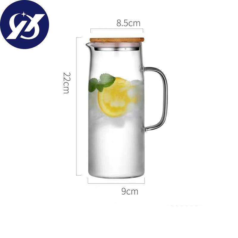 Скандинавская креативная прозрачная стеклянная бутылка для воды, кувшин для сока, емкость, нагреваемый чайник, термостойкий герметичный графин