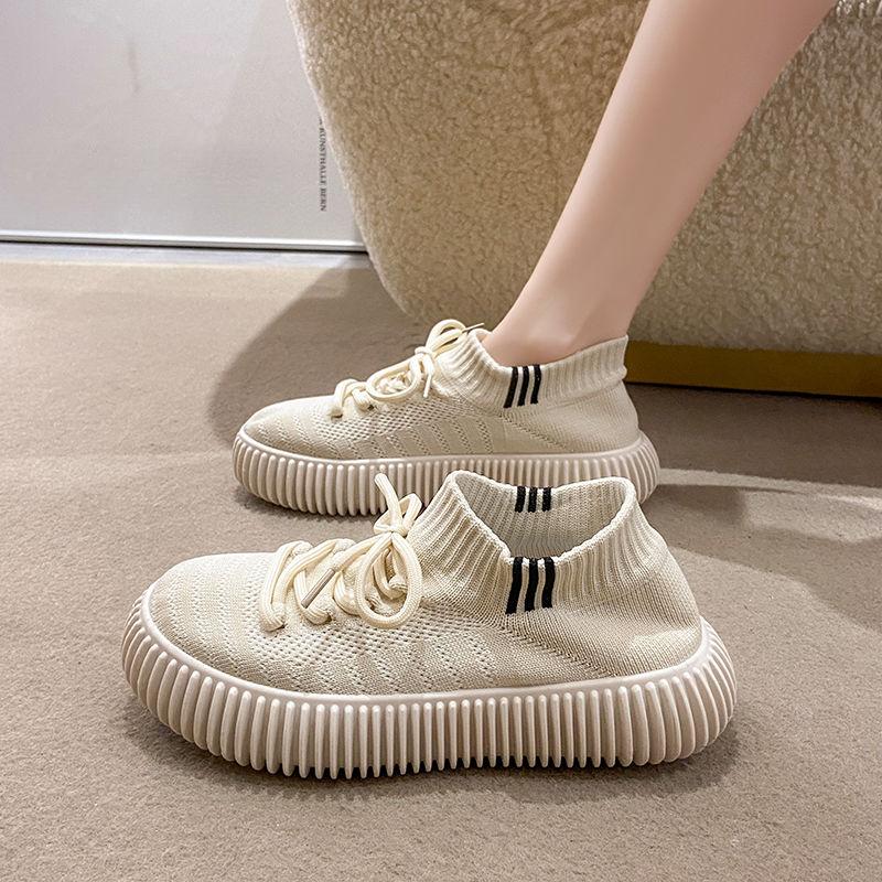 Женская обувь для бега, спортивная обувь для мужчин, спортивные сетчатые дышащие кроссовки на высокой платформе, черные вулканизированные легкие, новые в размере 39