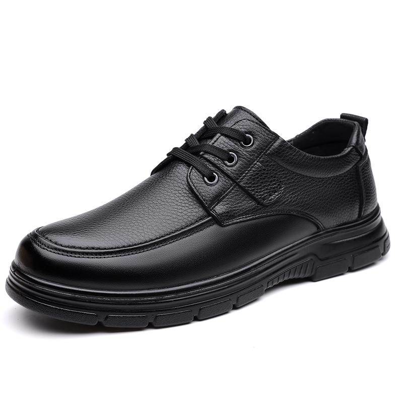 Fashion Leather Mens Oxfords Shoes Casual Wedding Dress Footwear 2025 New Men Walking Shoes Soft Flats Lace-up Formal Business Shoes