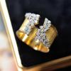 Kayi Gold Zircon Hip-Hop Fashion Ring for Women