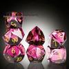 Набор костей DND из кристалла цвета розового красного камня: Многогранная игра «Драконы и Подземелья», 7 предметов