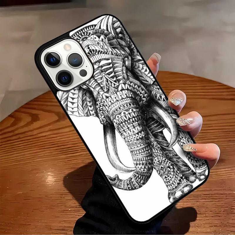 Elephant Cool Colourful Art Phone Case For iPhone 17 Air 16 15 14 13 12 11 Pro Max Max Plus Bumper Case Cover