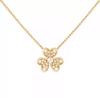 18k Rose Gold Diamond Clover Necklace & Three-Leaf Clover Earrings Set