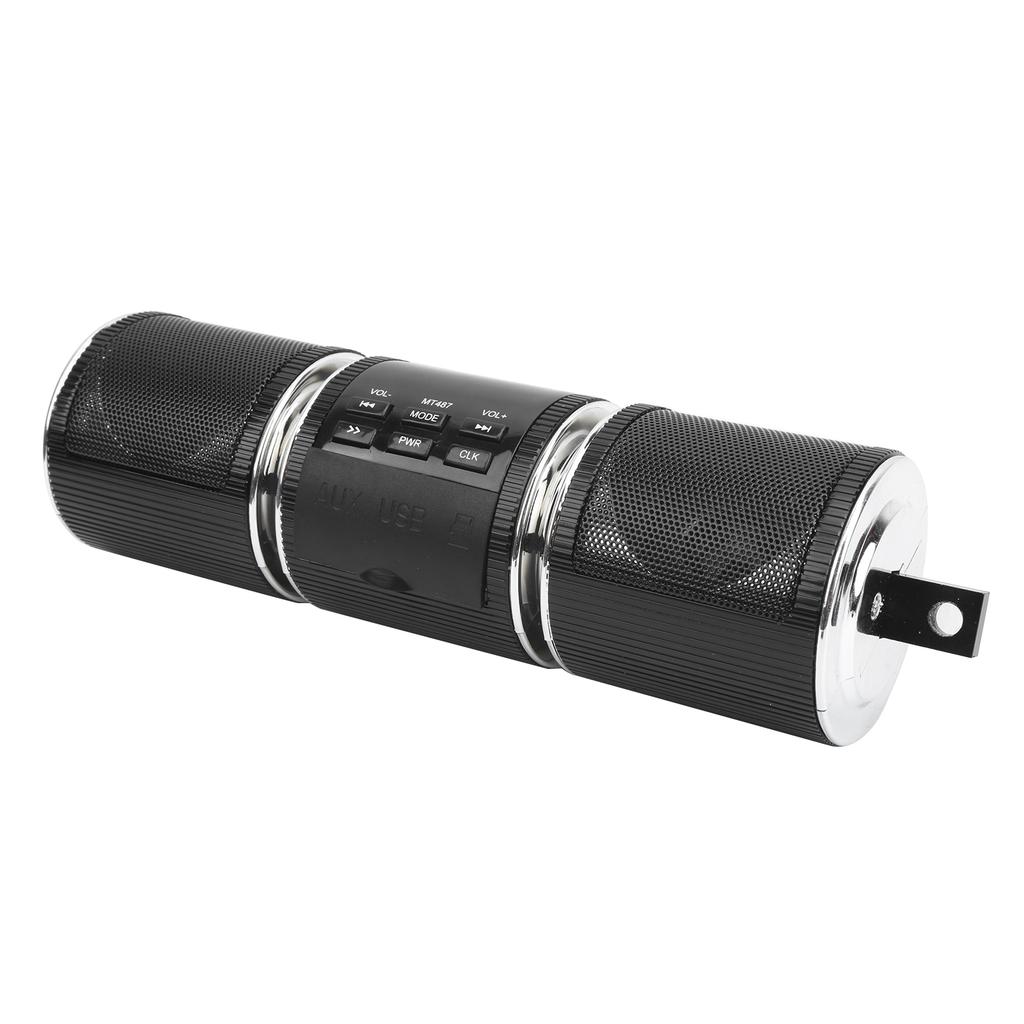 Motorcycle Stereo Speaker Bluetooth MP3 Audio Handlebar Player Waterproof High Sound QualityBlack