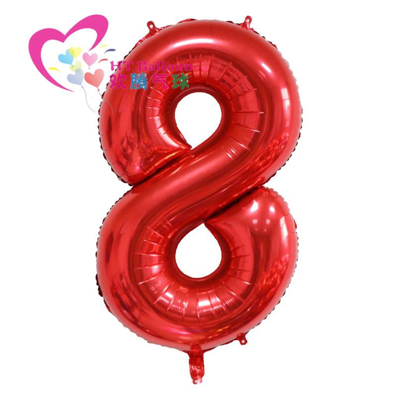40 Inch Red Large Numbers Balloon 0-9 Birthday Party Decorations Helium Foil Mylar Big Number