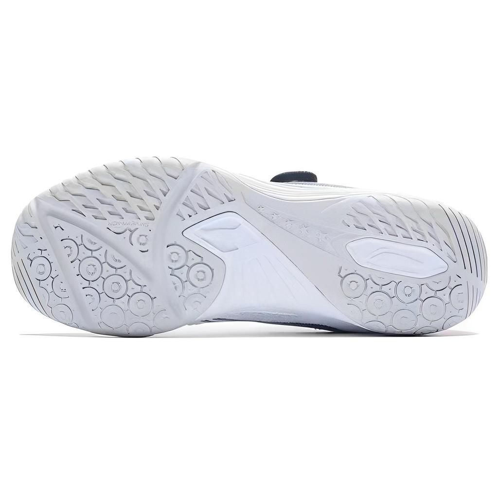 Li Ning Mage ESS износостойкие дышащие низкие кроссовки для настольного тенниса унисекс Белый Оранжевый APTT001-2