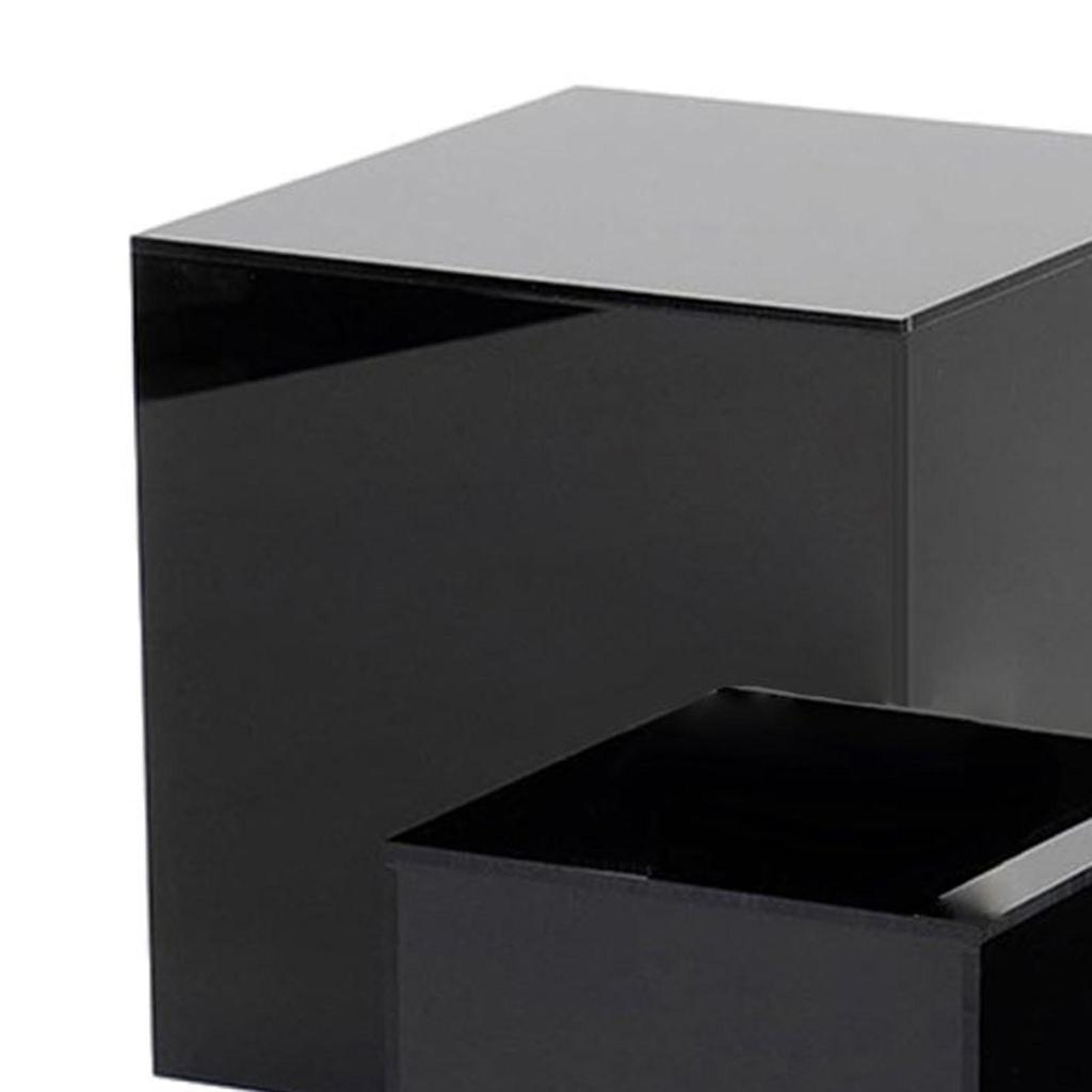 3 Pack Acrylic Cube Display Storage Boxes 4" 5" 6" Versatile Cupcake Stand for Cosmetic Perfume