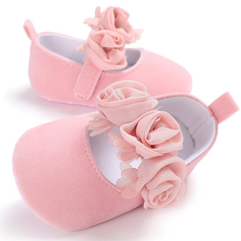 Baby Shoes Spring and Autumn 0-1 Years Old Girl Princess Shoes Small Flower Dance Shoes Soft Bottom Toddler Shoes