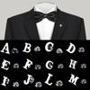 Initial A To Z 26 Letters Pin Silver Color Fashion English Symbol Design Men's Suit Collar Lapel Brooch Pin Party Jewelry