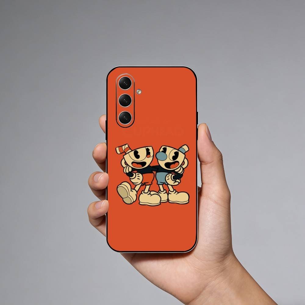 Чехол для телефона Game C-Cuphead для Samsung Galaxy A73, A72, A71, A70, A52, A51 Другие Мягкий Черный Чехол