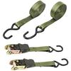 KOKITEA Ratchet-Type Cargo Lashing Straps, 4m Long, 800kg Breaking Load, Set of 2, Multi-Purpose Fastening and Securement, for Moving and Transport (A