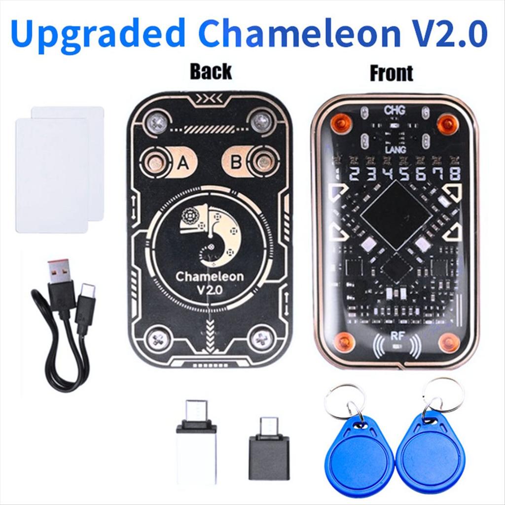Chameleon Ultra V2.0 RFID Смарт-Чип Ридер Эмулятор + 2x CUID Брелок/UID Карта 125KHz 13.56MHz Декодер Карты NFC Дубликатор
