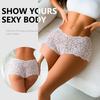 4PCS Lace Panties for Women Floral Hollow Out Boxer Shorts Sexy Underwears Female Intimates Lingerie Transparent Briefs