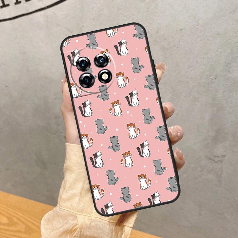 Забавный коллаж с котами Чехол для OnePlus 15 15R 13R 13 13T 12 12R 11 10 9 Pro 10T Nord 5 CE 4 2 3 Lite N20 N30 Обложка