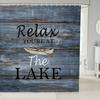 Lake Paddle Bath Curtain Country Lake Life Decor Bathroom Accessories for Adults Women,Checked Plaid Ocean Waves Shower Curtain