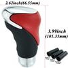 Abfer PU Shift Knob Shift Knob Replacement Universal Auto Parts Manual Car (Black and Red)