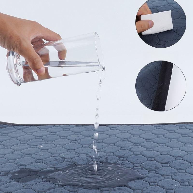 Серые Дышащие Впитывающие Нескользящие Подстилки для Мочи Животных Утолщенные Моющиеся Тренировочные Подкладки для Щенков Многоразовый Коврик для Мочи Собак Многофункциональные Товары для Животных