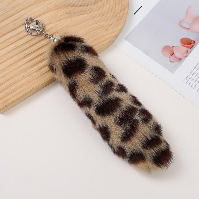 Women Girls Simulated Fox Tail Pendant Multiple Colors Decorative Keychain Furry Artificial Fur Fashion Gift Accessories